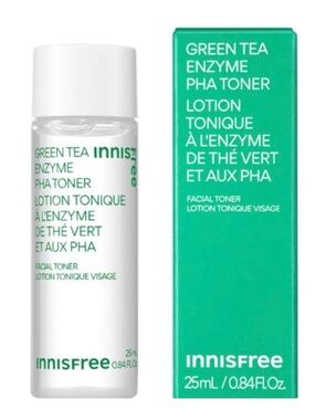Innisfree Green Tea Enzyme PHA Gentle Exfoliating Facial Toner Travel Sz 25 ML